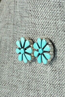 Turquoise & Sterling Silver Earrings - Annie Chapo