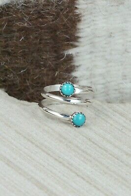 Turquoise & Sterling Silver Ring - Yolanda Skeets - Size 7.5