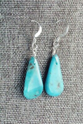 Turquoise & Sterling Silver Earrings - Navajo