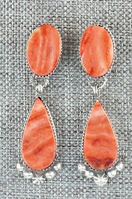 Spiny Oyster & Sterling Silver Earrings - Selina Warner