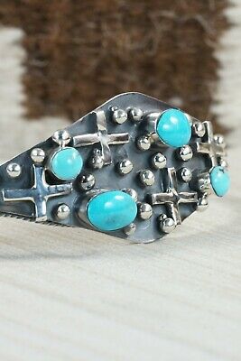 Navajo Turquoise and Sterling Silver Bracelet - Gregg Yazzie