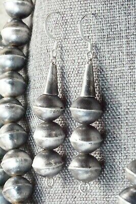 Turquoise & Sterling Silver Squash Blossom and Earrings - Gilbert Martin