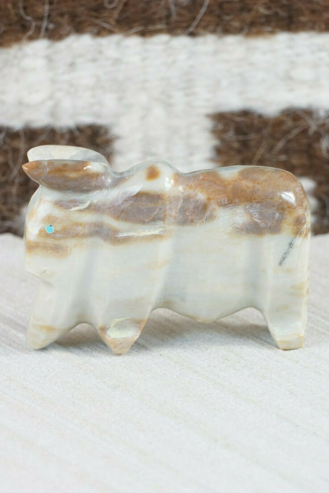 Buffalo Zuni Fetish Carving - Kelly Lementino - High Lonesome Trading