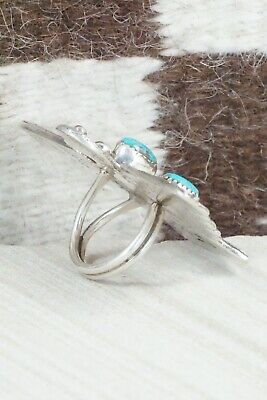 Turquoise & Sterling Silver Ring - Delbert Arviso - Size 8
