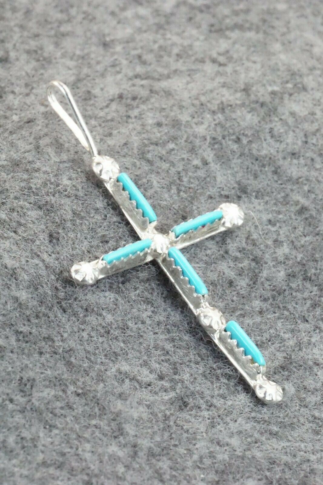 Turquoise & Sterling Silver Pendant - Diana Bellson