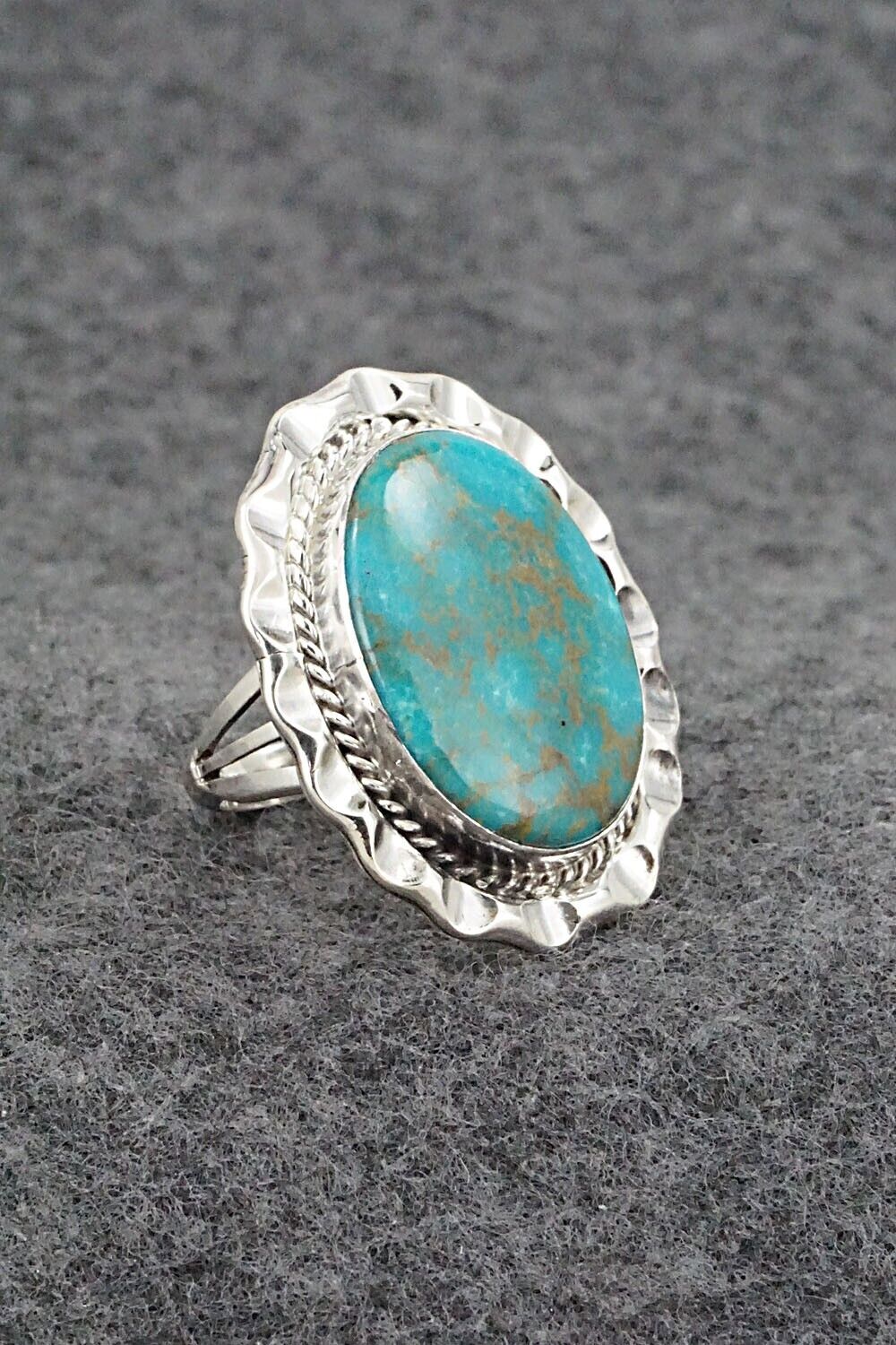 Turquoise & Sterling Silver Ring - Samuel Yellowhair - Size 6