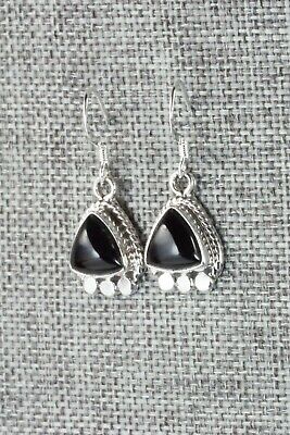 Onyx and Sterling Silver Earrings - Sharon McCarthy