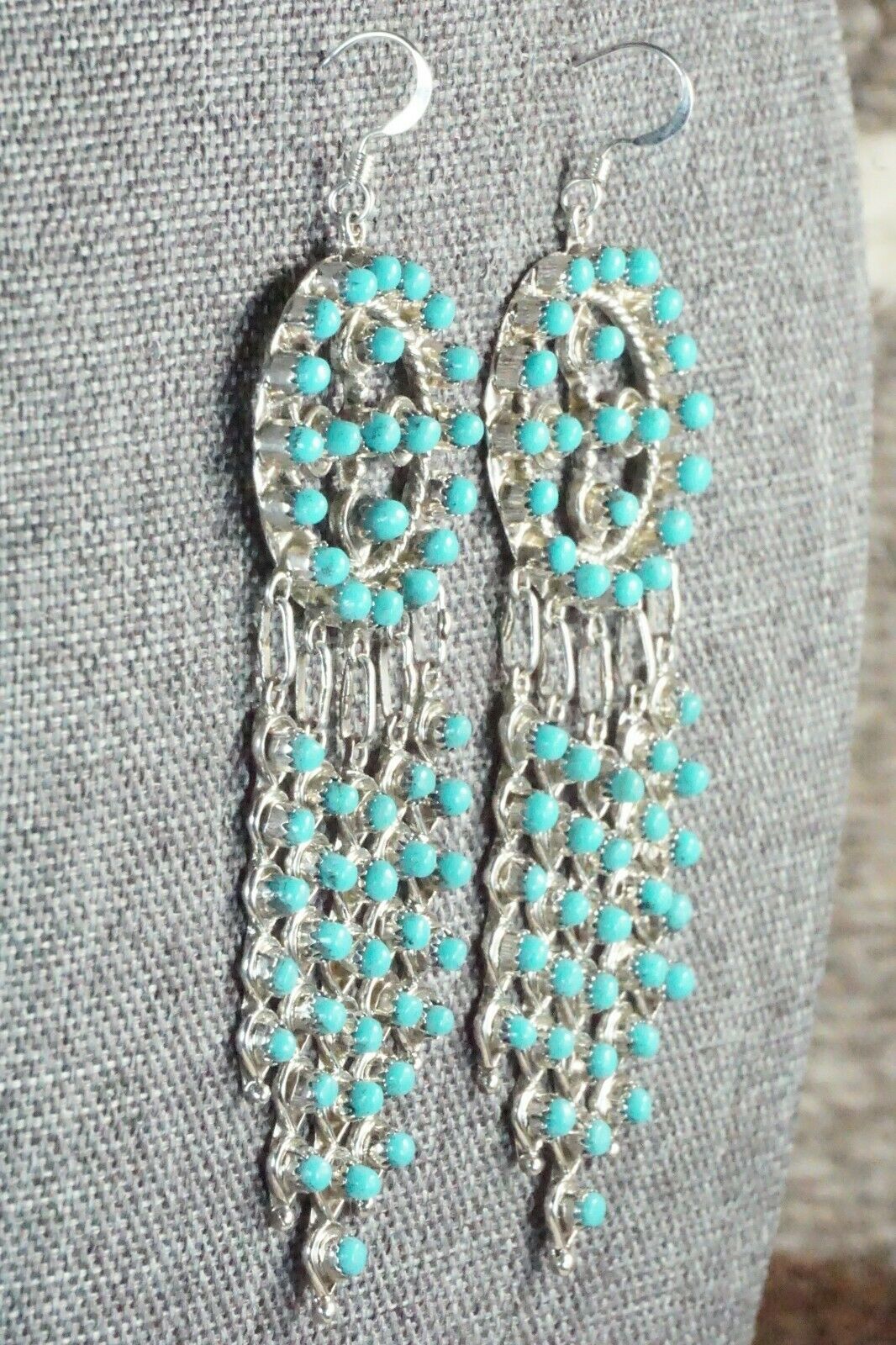 Turquoise and Sterling Silver Earrings - Waylon Johnson