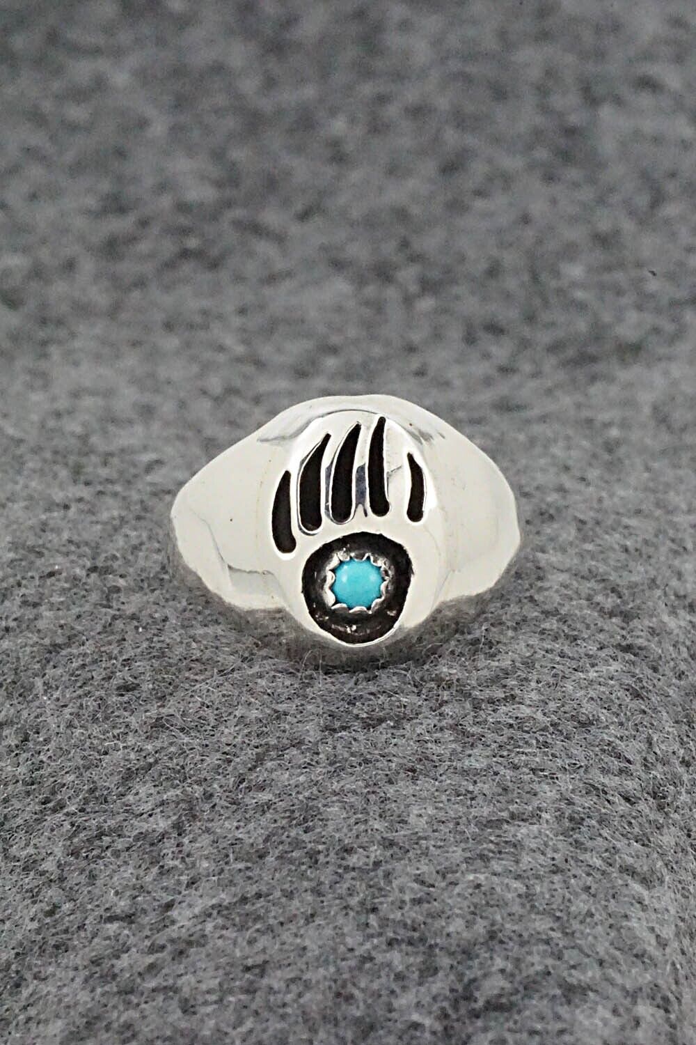 Turquoise & Sterling Silver Ring - Pearlene Spencer - Size 10.5