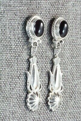 Onyx & Sterling Silver Earrings - Annie Spencer