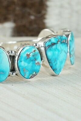 Navajo Turquoise & Sterling Silver Bracelet - Thomas Yazzie