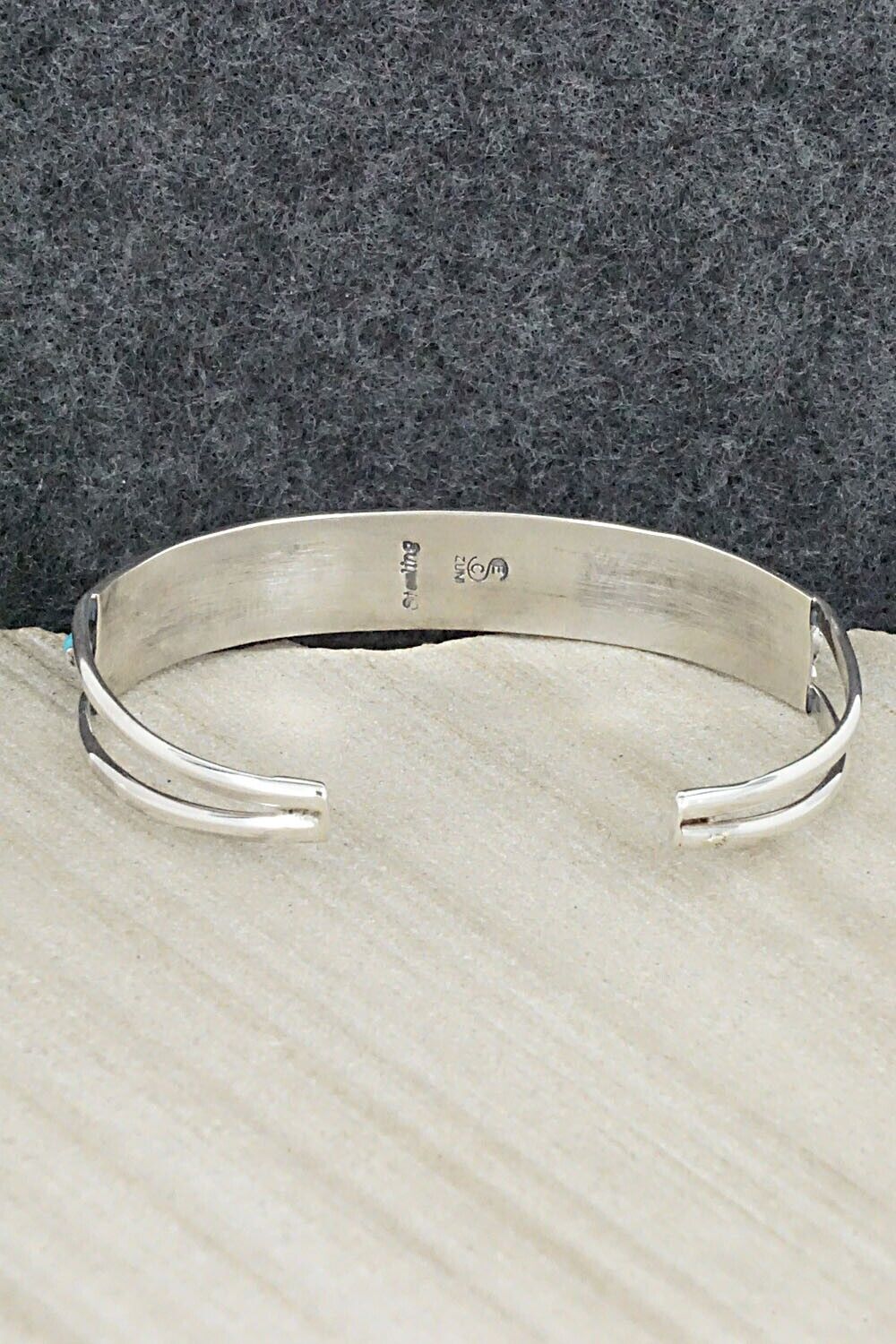 Turquoise & Sterling Silver Bracelet - Eldrick Seoatwa