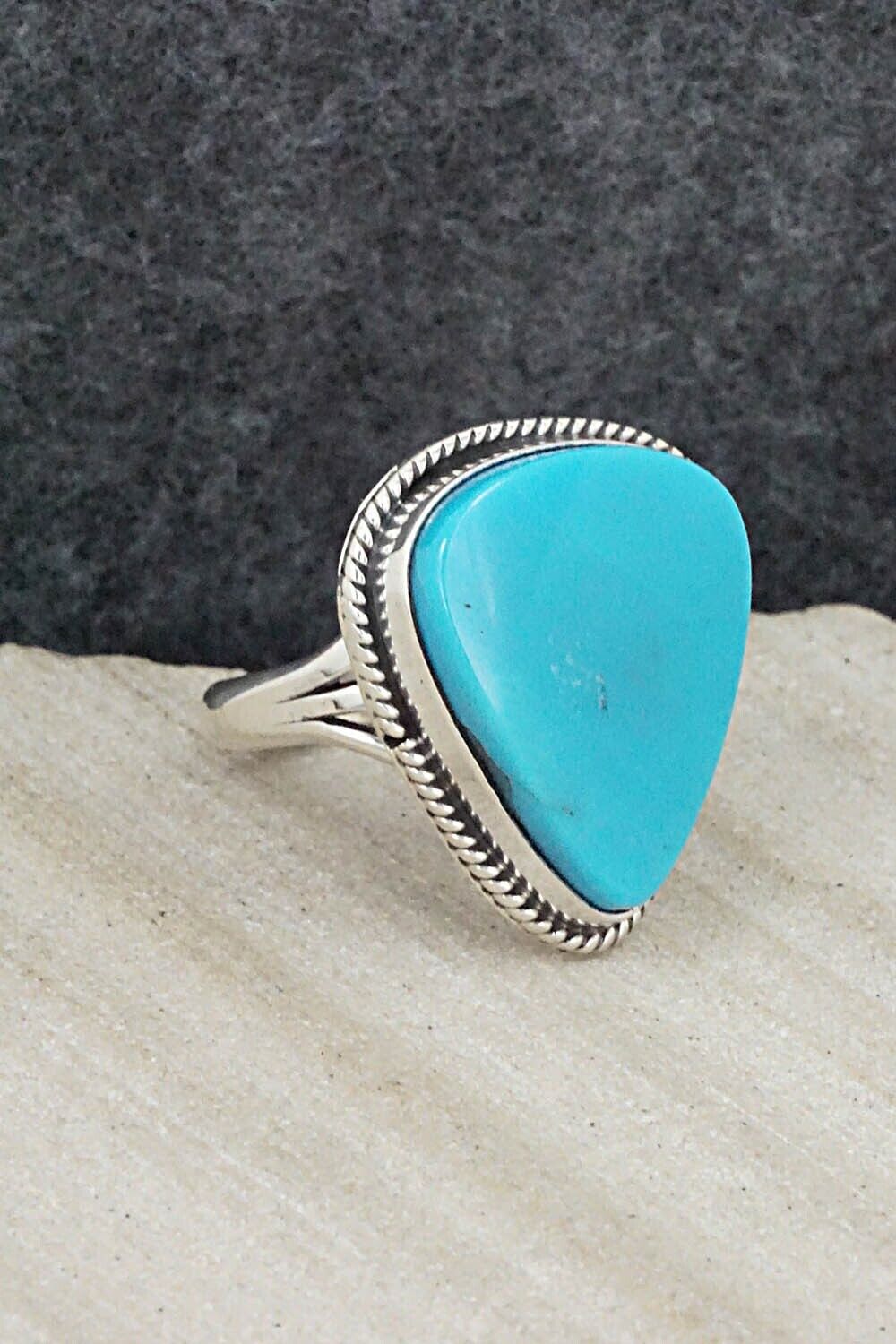 Turquoise & Sterling Silver Ring - Alice Rose Saunders - Size 7