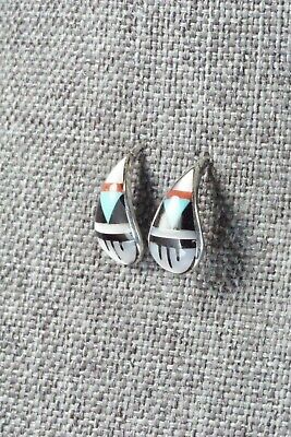 Multi Stone Inlay & Sterling Silver Earrings - Bernadette Boone
