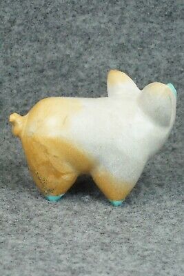 Pig Zuni Fetish Carving - Enrike Leekya