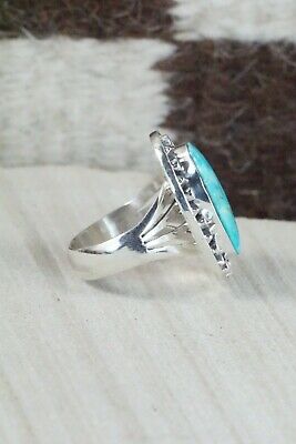 Turquoise & Sterling Silver Ring - Jimson Belin - Size 7.5