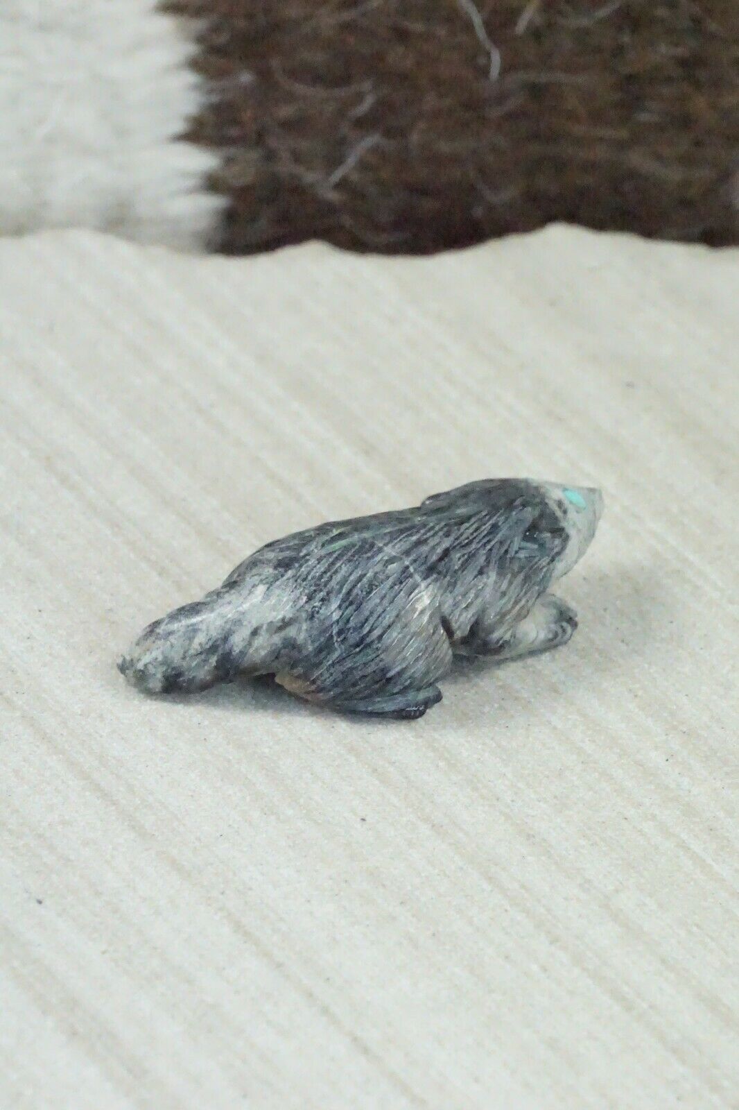 Badger Zuni Fetish Carving - Jonas Hustito