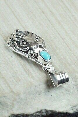 Turquoise and Sterling Silver Pendant - Henry Attakai - High Lonesome Trading