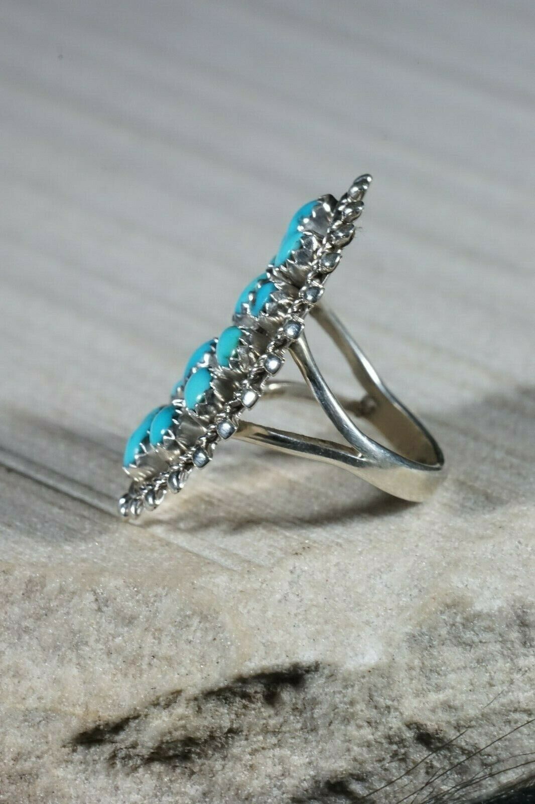 Navajo Sterling Silver & Turquoise Ring - Eric Wilson - Size 7 - High Lonesome Trading