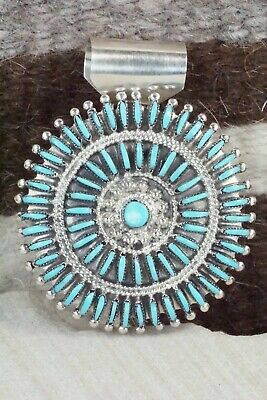 Turquoise & Sterling Silver Pendant - Eva Wyaco - High Lonesome Trading