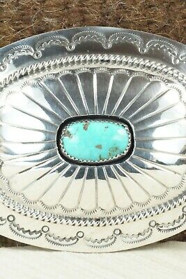 Turquoise & Sterling Silver Belt Buckle - Wilbert Muskett Sr.