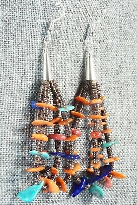 Multi Stone & Sterling Silver Earrings - Daniel Coriz