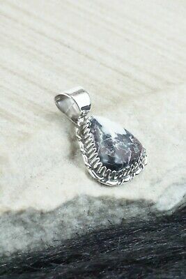 White Buffalo & Sterling Silver Pendant - Alvin Joe