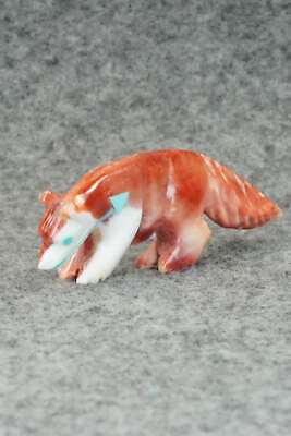Wolf Zuni Fetish Carving - Andres Quandelacy