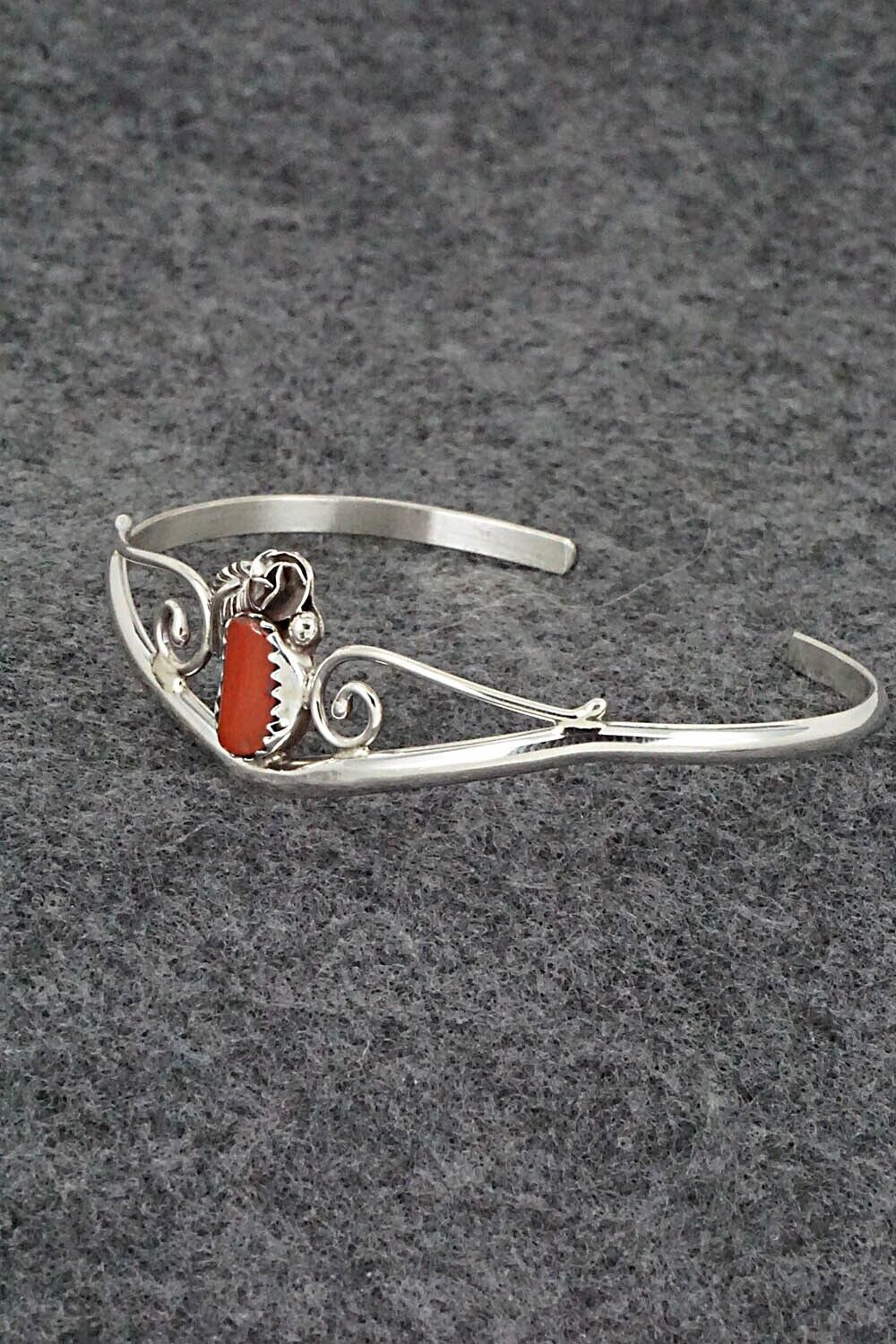 Coral & Sterling Silver Bracelet - Max Calladitto