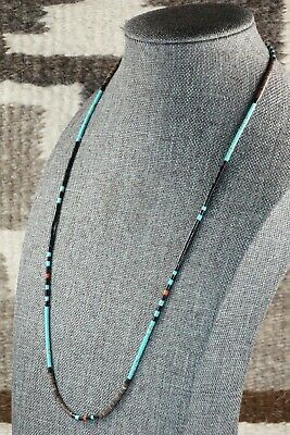 Turquoise, Shell, Coral & Sterling Silver Necklace - Esquipula Tenorio