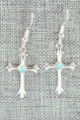 Turquoise & Sterling Silver Earrings - Bruce Chee