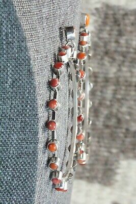 Spiny Oyster and Sterling Silver Earrings - Renelle Perry