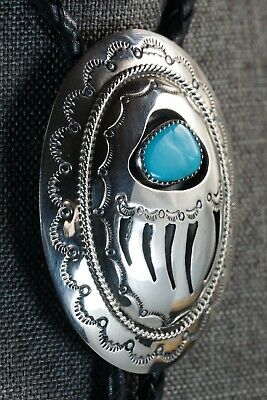 Turquoise & Sterling Silver Bolo Tie - Wilbert Muskett Sr.