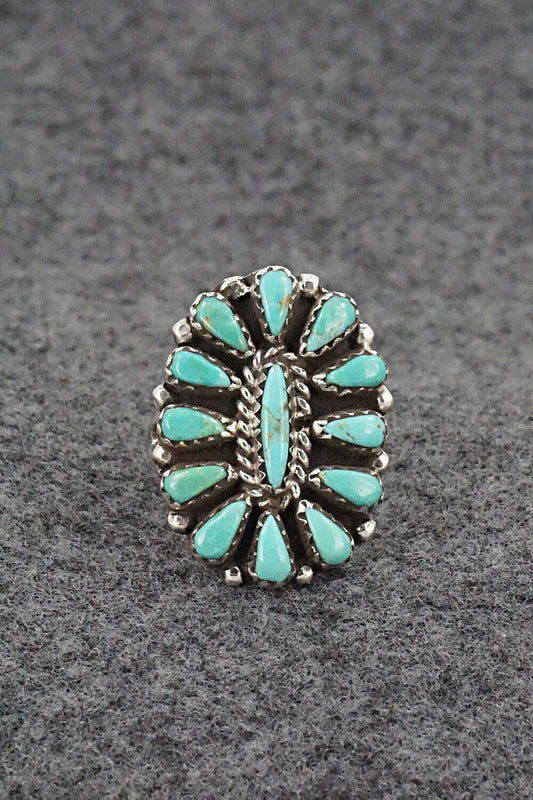 Turquoise & Sterling Silver Ring - George Gasper - Size 7