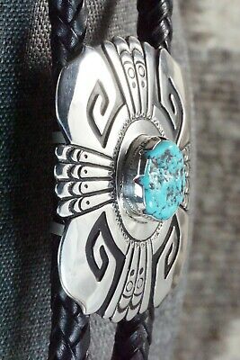 Turquoise & Sterling Silver Bolo Tie - Richard Singer
