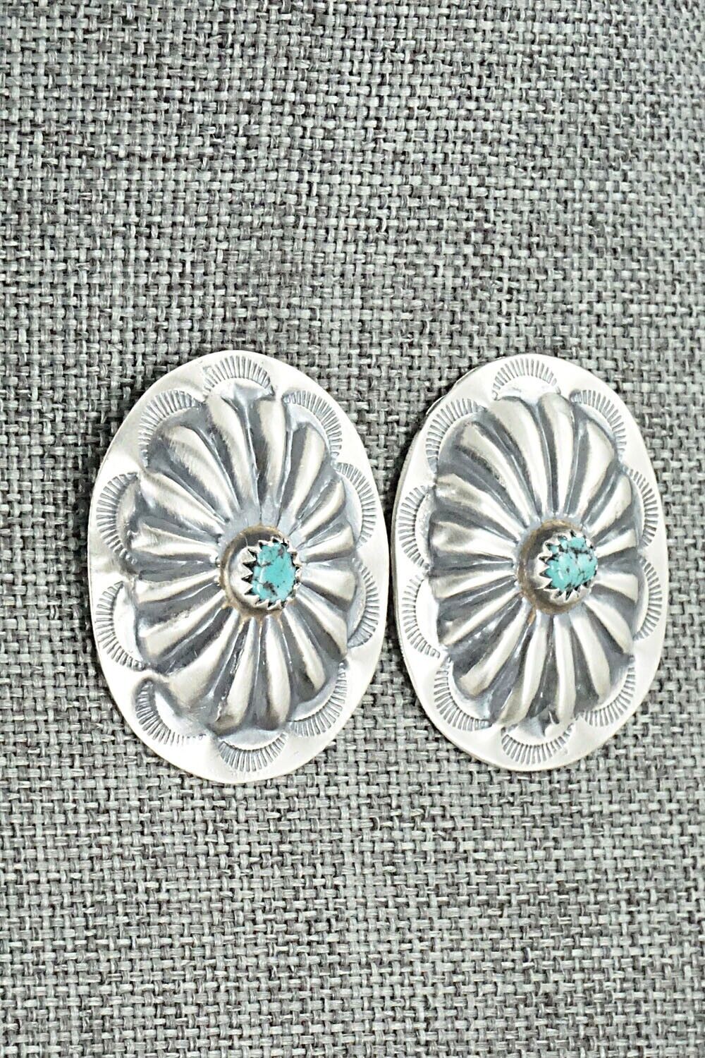 Turquoise & Sterling Silver Earrings - Joan Begay