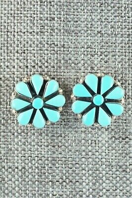 Turquoise & Sterling Silver Earrings - Annie Chapo