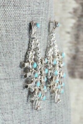 Turquoise & Sterling Silver Earrings - Larry Curley
