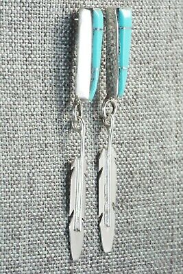 Turquoise & Sterling Silver Earrings - Terrence Panteah