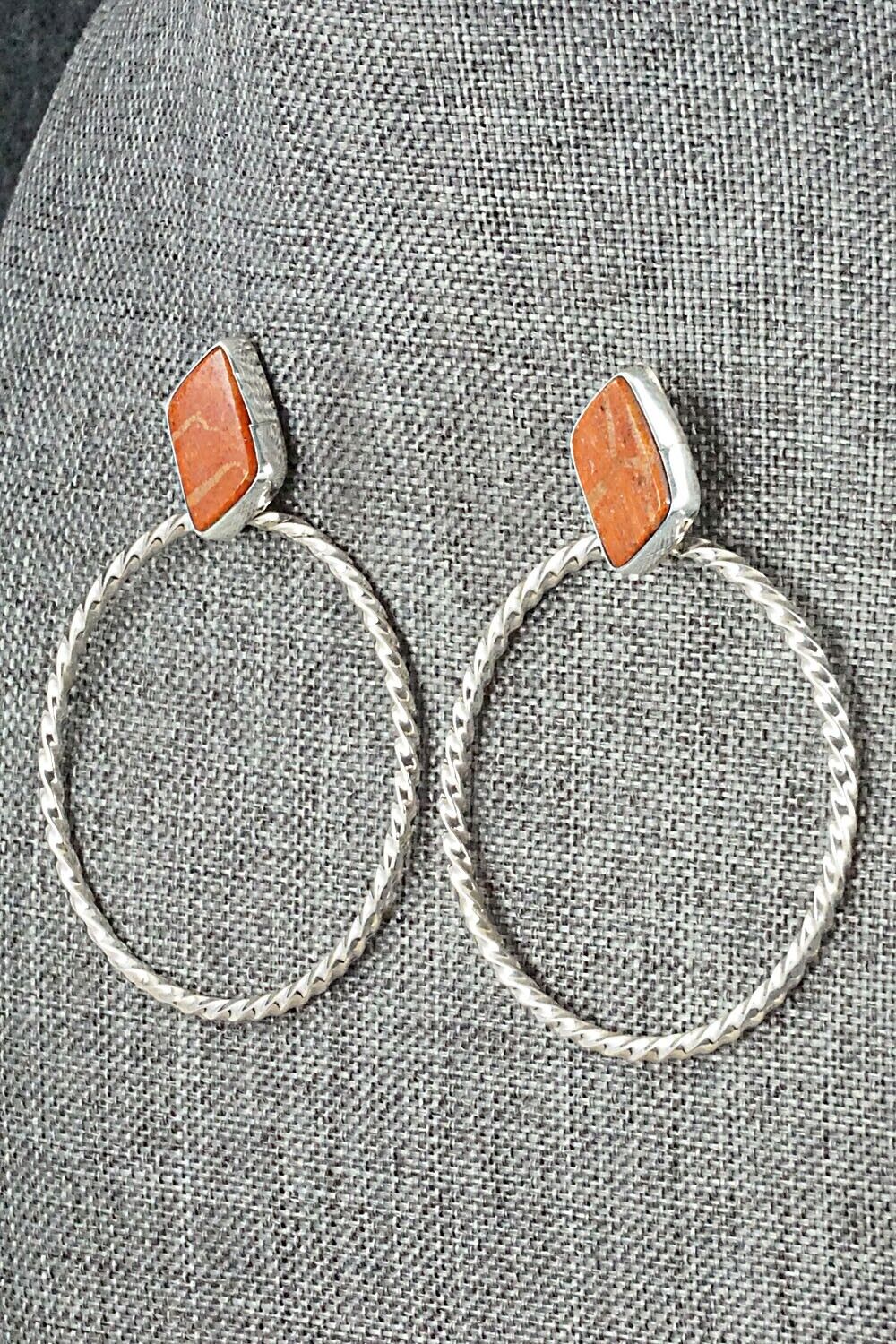 Sponge Coral & Sterling Silver Earrings - Annie Spencer