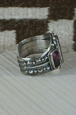 Navajo Spiny Oyster & Sterling Silver Bracelet - Tom Lewis - High Lonesome Trading