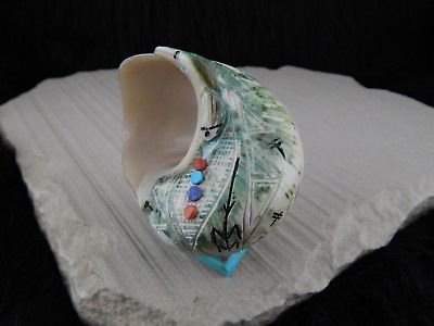 Corn Maiden & Zuni Eagle Carving - Gloria Chattin - High Lonesome Trading