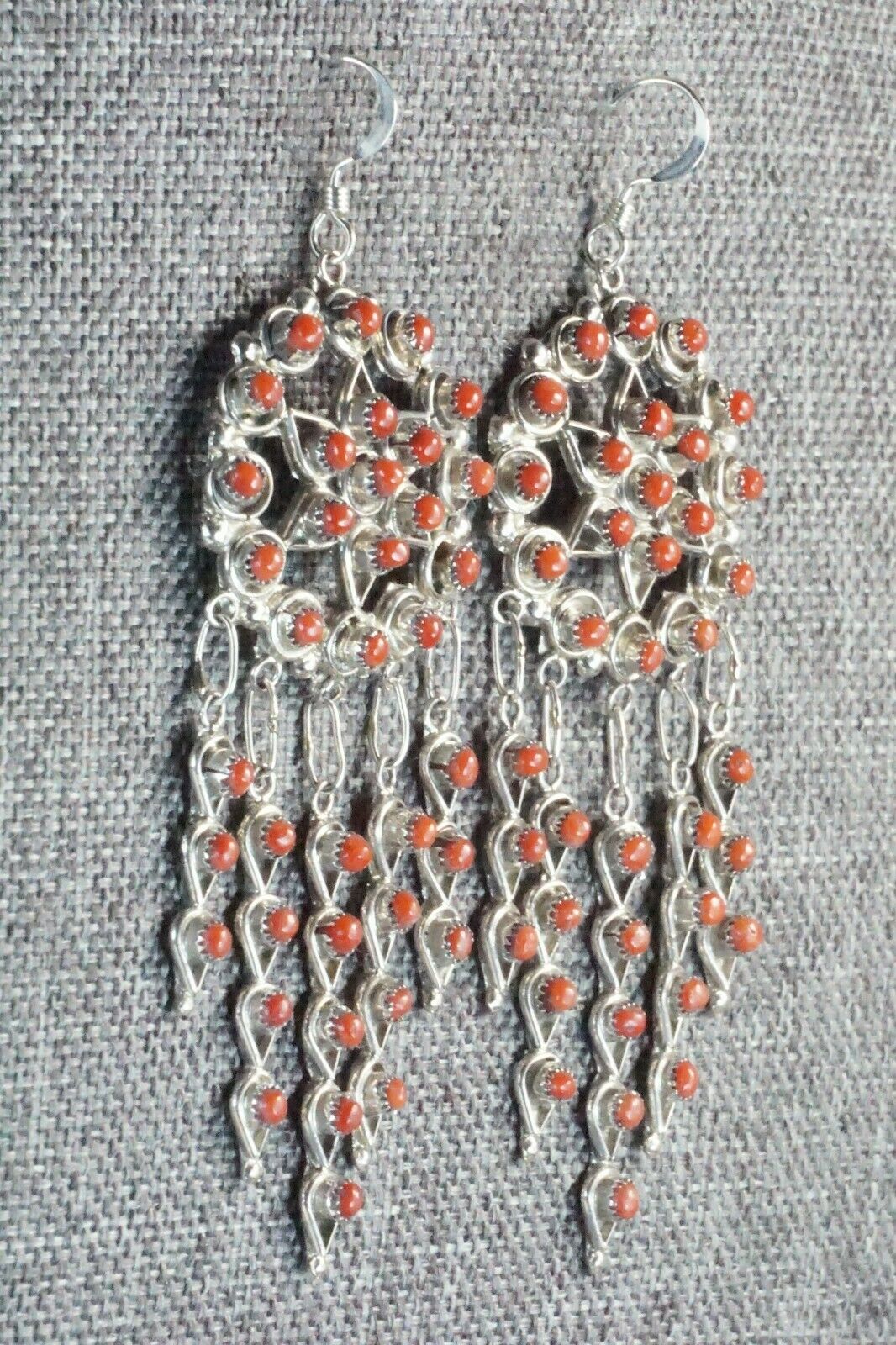 Coral & Sterling Silver Earrings - Waylon Johnson