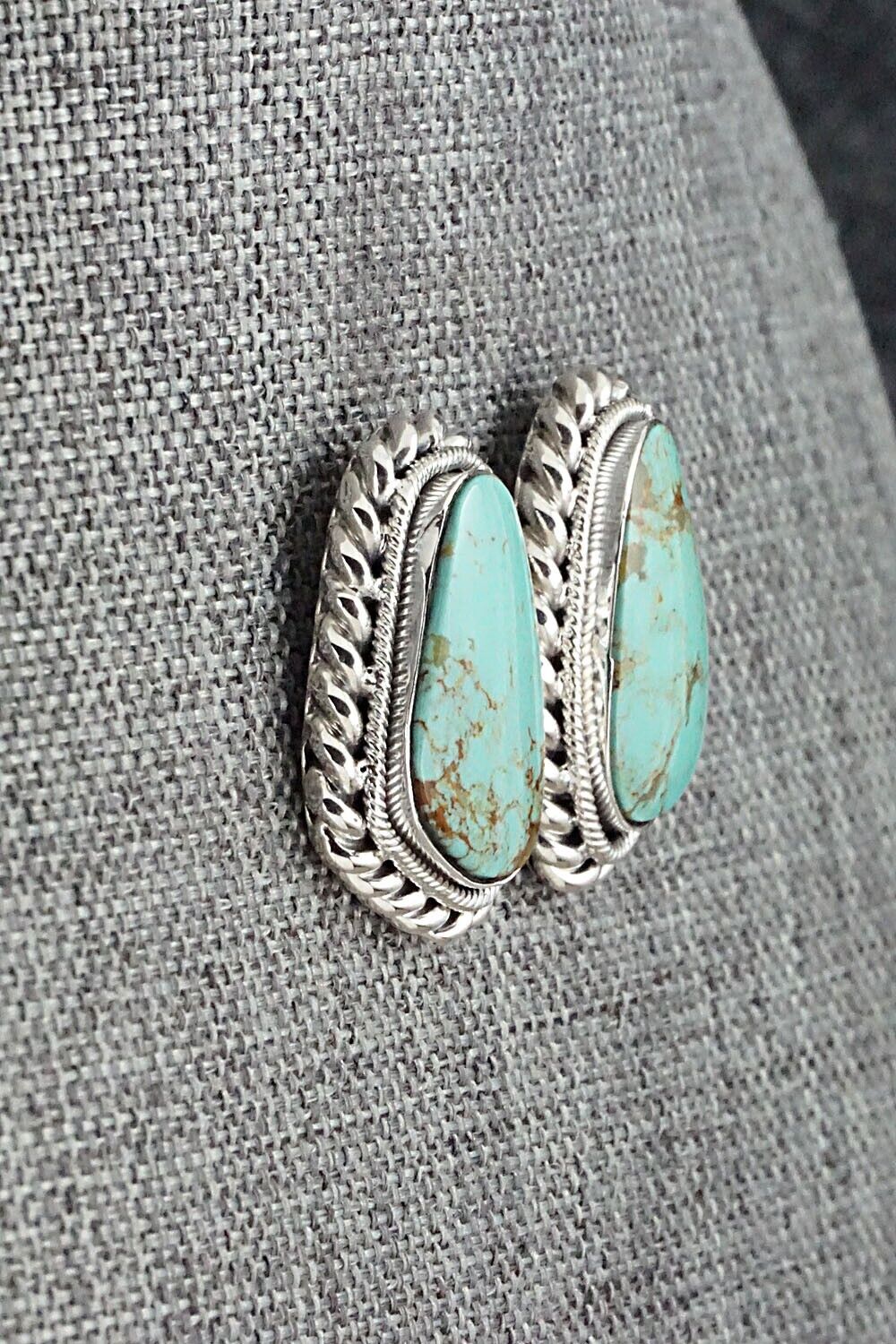 Turquoise and Sterling Silver Earrings - Sharon McCarthy