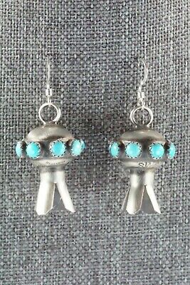 Turquoise & Sterling Silver Blossom Earrings - Monica Smith