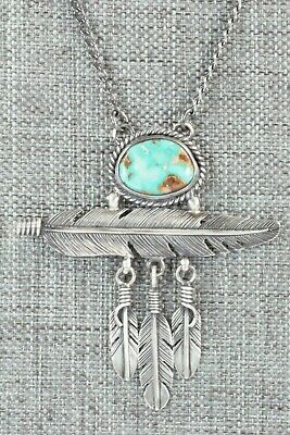 Turquoise & Sterling Silver Necklace - Angela Martin