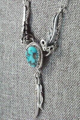 Turquoise & Sterling Silver Necklace - Lee Shorty