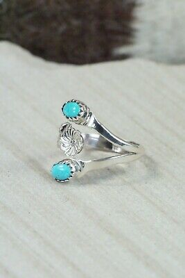 Turquoise and Sterling Silver Ring - Harris Largo - Size 6
