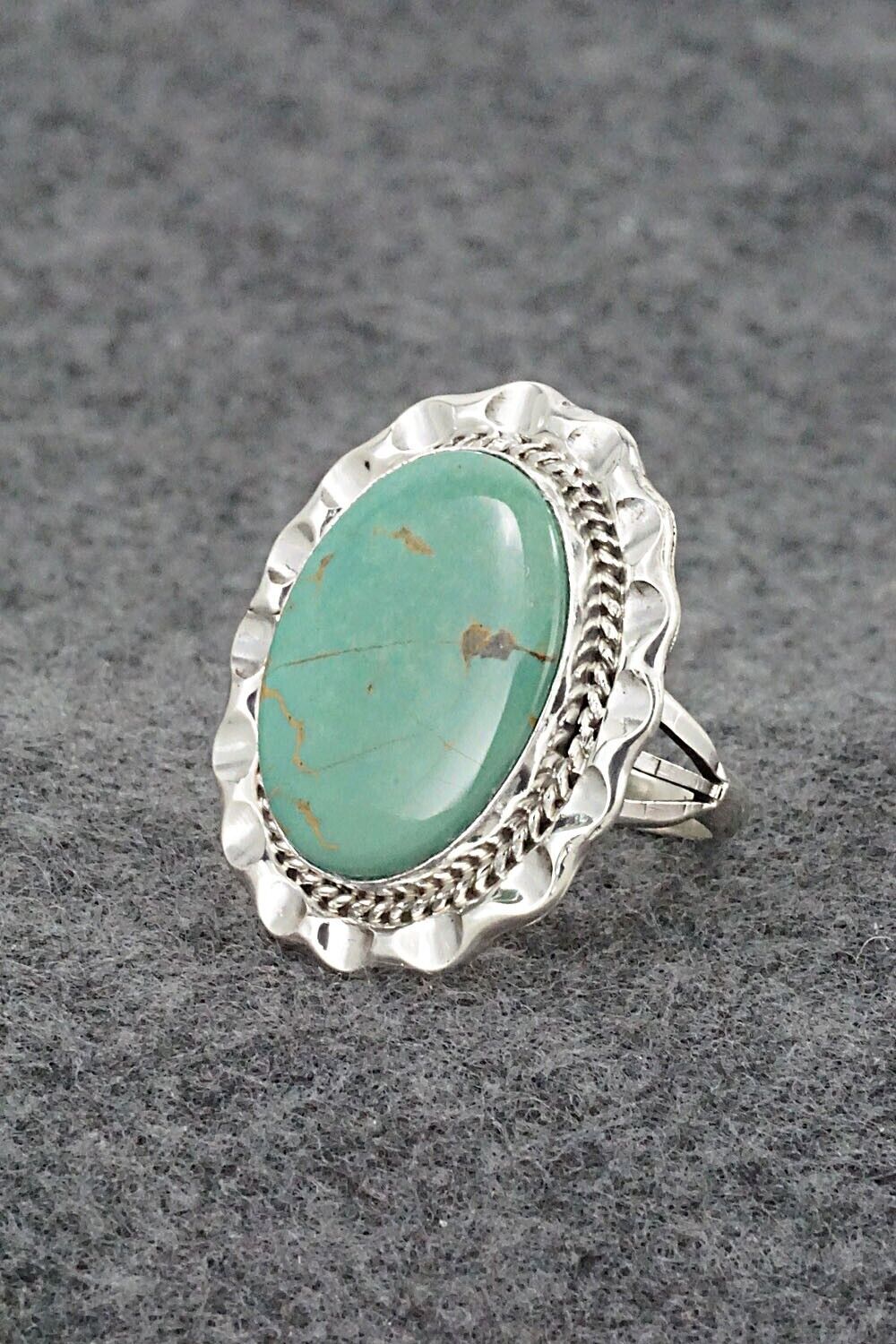 Turquoise & Sterling Silver Ring - Samuel Yellowhair - Size 7.5