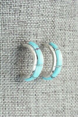 Turquoise & Sterling Silver Earrings - Lanore Panteah